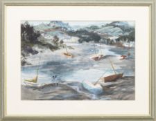 * WILLIAM DRUMMOND BONE RSW ARSA (SCOTTISH 1907 - 1979), LOW TIDE, KIPPFORD