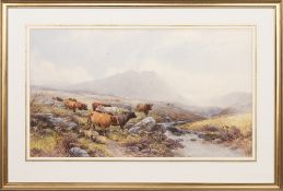 SCOTTISH SCHOOL (LATE 19TH/EARLY 20TH CENTURY), HIGHLAND CATTLE AT STREAM