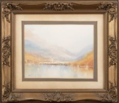 ATTRIBUTED TO JOHN MACWHIRTER, LAKESIDE VILLAGE