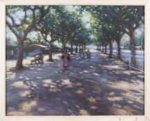JOHN MACKIE, TREE LINED PATH IN SUMMER