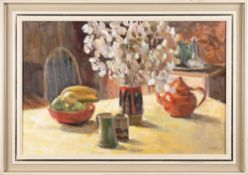 MARGARET LAW, STILL LIFE WITH FRUIT AND FLOWERS
