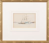 CHARLES JAMES LAUDER, SAILING AND OTHER SHIPS ON A RIVER