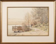 GEORGE HOUSTON, LOCHSIDE WITH BOATHOUSE