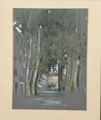 DONALD HUGHES RWA (1881-1970), TREE LINED STREET