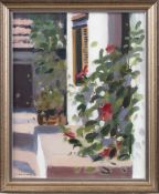 IRENE LESLIE MAIN, FLOWERS ON A WINDOW SHELF