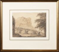 SAWREY GILPIN RA (1733-1807), BRIDGE IN LANDSCAPE