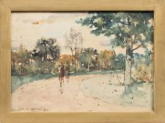 JAMES WATTERSON HERALD (SCOTTISH 1859 - 1914), TWO RIDERS ON A PATH