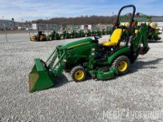 2015 John Deere 1025R MFWD Tractor with John Deere H120 Loader