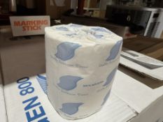 BOX OF GEN 800 2-PLY BATHROOM TISSUE (96) ROLLS