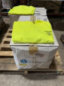 BOXES OF GILDAN X-LARGE SAFETY GREEN SHIRTS