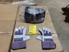 BOX OF SPLIT COWHIDE LEATHER PALM GLOVES