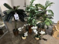 LOT CONSISTING (5) FAUX POTTED PLANTS