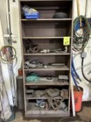 METAL BOOKCASE WITH CONTENTS CONSISTING OF: