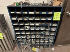 METAL PARTS BIN WITH CONTENTS CONSISTING OF: