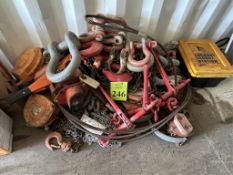 LOT CONSISTING OF: CHAIN HOISTS, SHACKLES AND