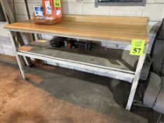 6' WOOD TOP WORK BENCH WITH CHAIR