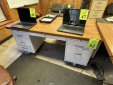 DOUBLE PEDESTAL METAL DESK