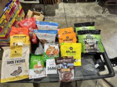 ASSORTED DOG TREATS, BONES AND KIBBLES