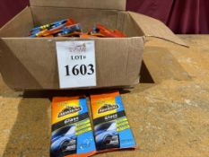 LOT CONSISTING OF (50+) ARMORALL GLASS WIPE PACKS