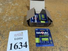 RAYOVAC RECHARGEABLE AA 4-PACK BATTERIES, NEW