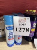 LOT CONSISTING OF (9) SPRAYWAY GLASS CLEANER CANS
