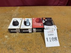 JBL SPEAKERS, (3) JBL CLIP5 AND (1) JBL CLIP4