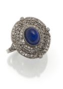 Art Deco Ring Diamonds Saphir