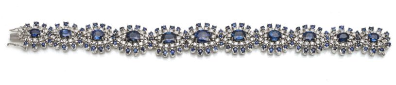 BRACELET WITH SAPPHIRES & DIAMONDS