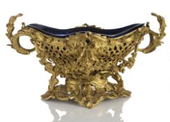 AN OPULENT NAPOLEON III GILT BRONZE CENTRE TABLE JARDINIERE