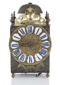 AN EARLY FRENCH ONE-HANDED COMPTOISE CLOCK