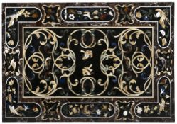 A DECORATIVE PIETRA DURA TABLE TOP