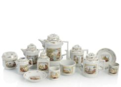 VARIOUS ITEMS FROM A COFFEE AND TEA SERVICE