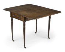 REGENCY ORMOLU MOUNTED MAHAGONI AND FRUITWOOD TWIN FLAPTOP TABLE