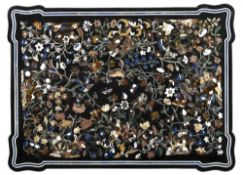A DECORATIVE PIETRA DURA TABLE TOP