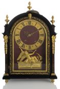AN EARLY FRENCH ORMOLU MOUNTED BOULLE PENDULE RELIGIEUSE