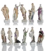ELEVEN FIGURES FROM A SERIES OF GOD AND GODESSES
