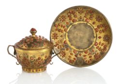 ECUELLE AND PRESENTOIR WITH THE MEDICI COAT OF ARMS
