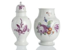 TWO BALUSTRE SHAPED VASES