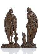 TWO ALLEGORCAL RELIEF FIGURES