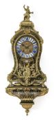 A LARGE FRENCH BOULLE STYLE PENDULE WITH WALL CONSOLE