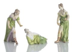 THREE HUNTING NYMPHS OF THE GODESS DIANA