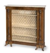 AN ITALIAN WALNUT BOOKCASE
