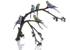 FIFE BUDGIES ON A BRANCH