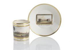 TOPOGRAPHICAL CUP AND SAUCER