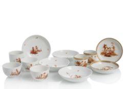 SIX CUPS AND SAUCERS