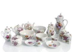 A MIXED LOT OF PORCELAIN WITH RELIEF PATTERN 