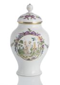 BALUSTRE SHAPED VASE AND COVER