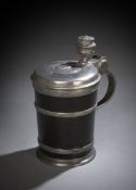 Serpentine jug with pewter lid and John Nepomuk plaque