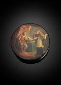 Lacquer Tabatiere with Depiction of John Nepomuk and King Wenceslas
