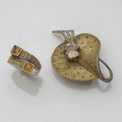THEODOR FAHRNER RING AND BROOCH